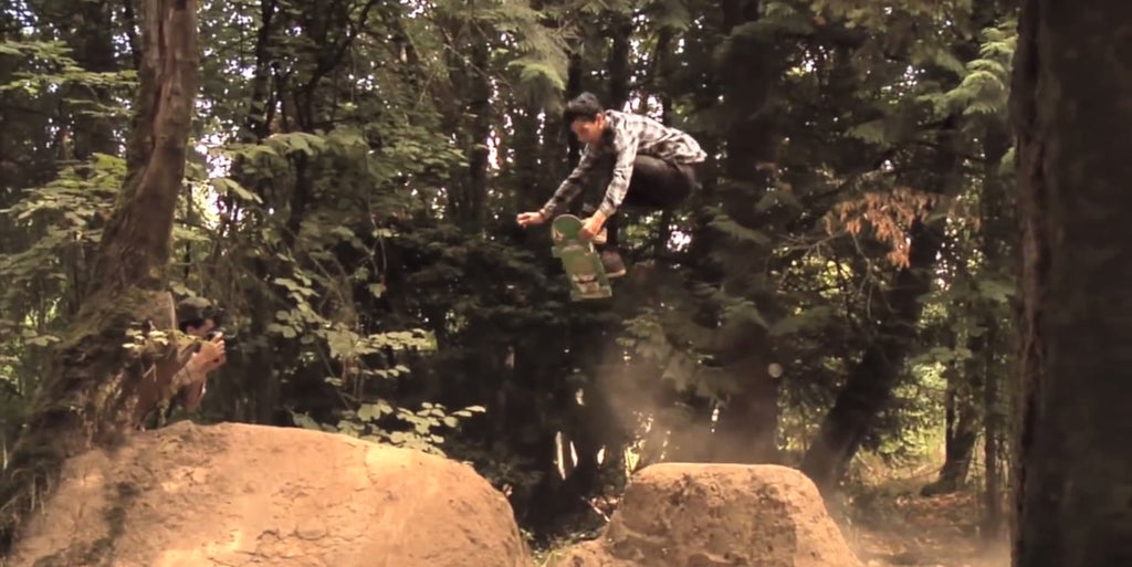 Skateboarding on Dirt Jumps